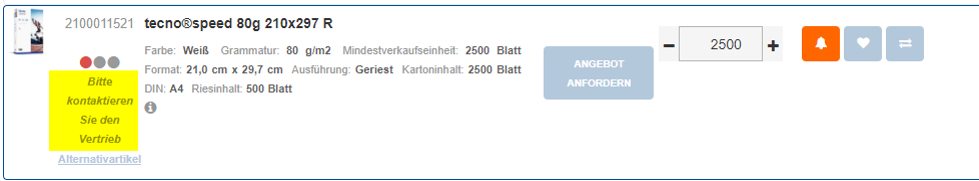 Screenshot Bedeutung der roten Ampel Webshop Inapa Deutschland